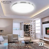 vipmoon modern led ceiling light 12w18w24w48w round dual sliver decor lamp living dining room kitchen bedroom hanging lights