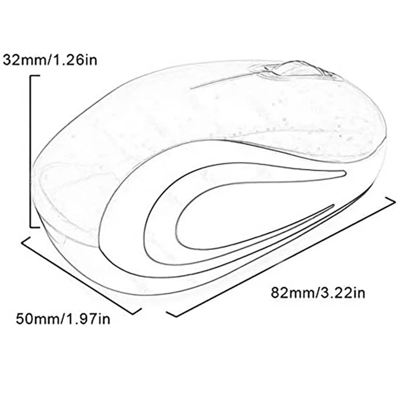 

2.4Ghz Wireless Optical Mouse,3-Button Mouse, Ergonomic Design, Suitable for PC Notebook Computers