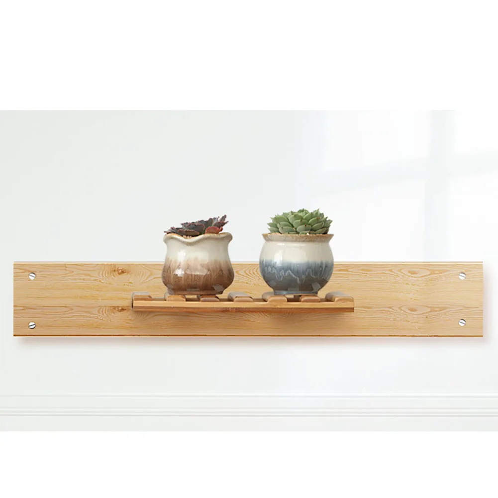 Настенная Цветочная полка бамбуковая столовая вешалка в качестве украшения дома