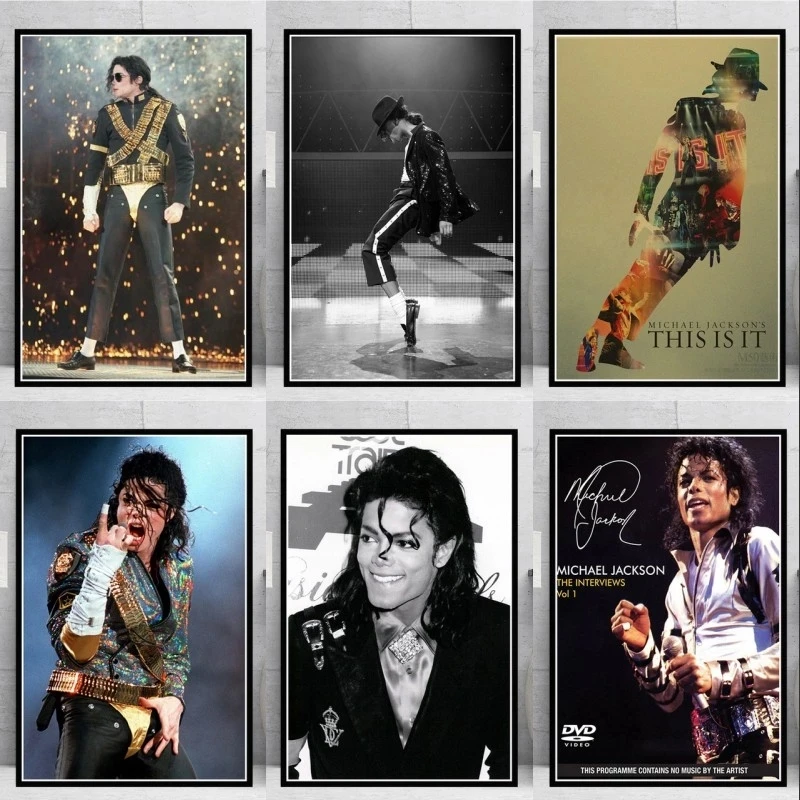 

Tribute To Classic Michael Jackson Memorial Poster Printing Canvas Wall Painting Decoration Poster Home Decoration