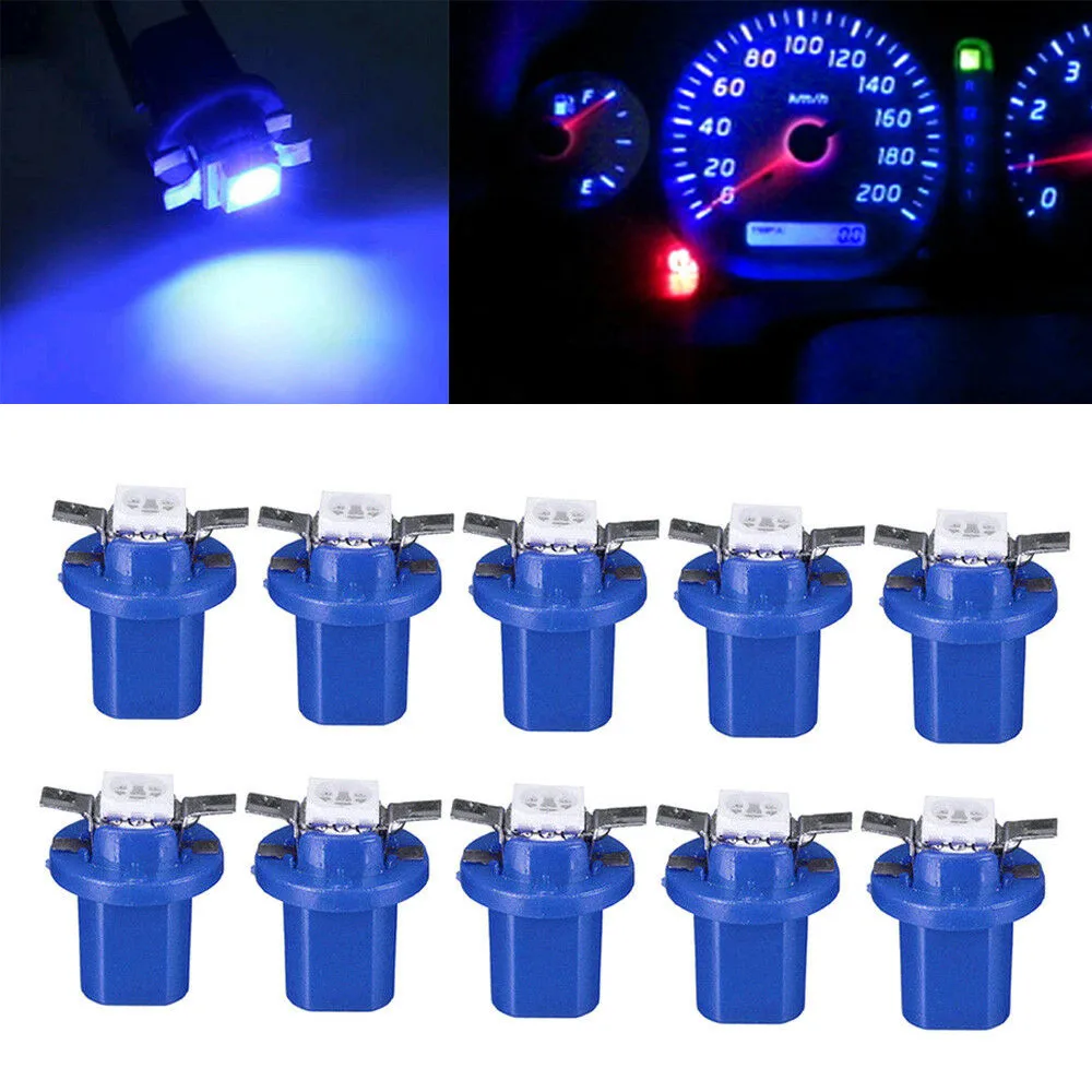 

10X Blue T5 B8.5D-5050smd LED Instrument Light Width Light Center Console Lamp LED Instrument Light