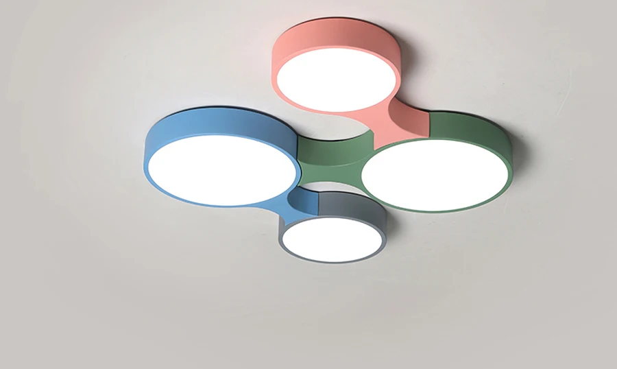 Скандинавские светодиодные потолочные светильники, современные красочные лампы для спальни, потолочные лампы, круглые тонкие плафоны, освещение, lamparas de techo