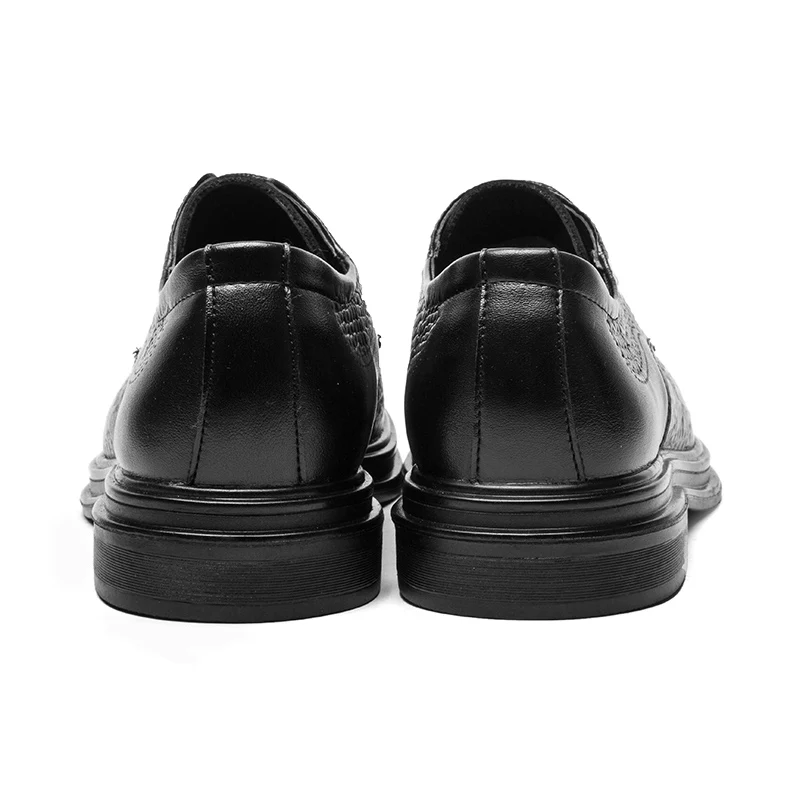 Мужские классические кожаные туфли коричневые деловые оксфорды с острым носком