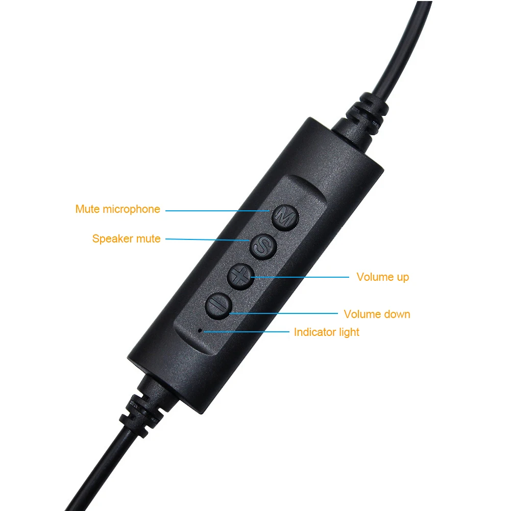 Шумоподавление USB гарнитура портативная для ПК компьютера ПВХ регулятор