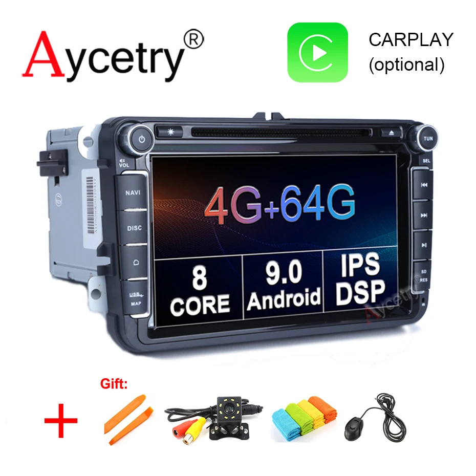4G+ 64G Android 9,0 2 Din Автомобильный dvd-плеер gps аудио для VW/Volkswagen/POLO/PASSAT B6 B7/Golf 5 6 авто радио Мультимедиа Стерео obd2