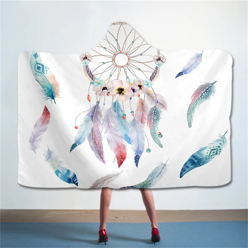 Зимний шарф мягкий удобный одеяло с капюшоном зимний теплый плюшевый плащ шаль