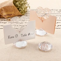 20pcs imitation diamond name card holder id card clamp wedding place card holder party decorations ornaments wedding supplies