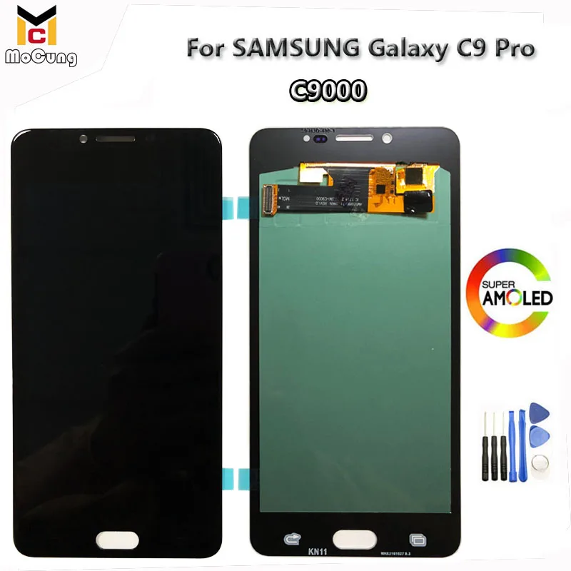 100% Новый OLED 6 0 &quotЖК дисплей для SAMSUNG Galaxy C9 Pro LCD C9000 сенсорный экран дигитайзер