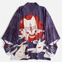 yukata japanese kimono cardigan coat women traditional samurai haori casual anime print shirt sunscreen kimonos men streetwear