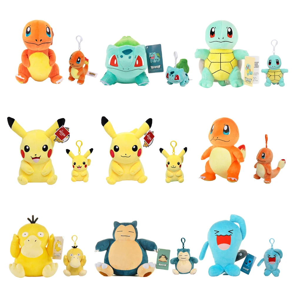 

Top Selling Toys Pokemon Plush Doll Pikachu Charmander Squirtle Bulbasaur Stuffed Toy Keychain Pendant Christmas Gift For Kids