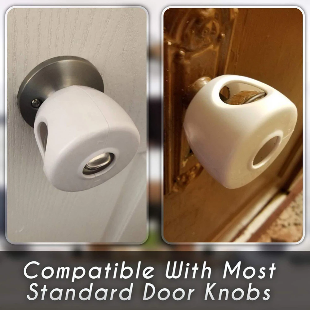 

4Pcs Lockable Design Multi-Function Baby Safety Door Knob Cover Door Handle Cover Children's Safety Lock Door Lock Protection