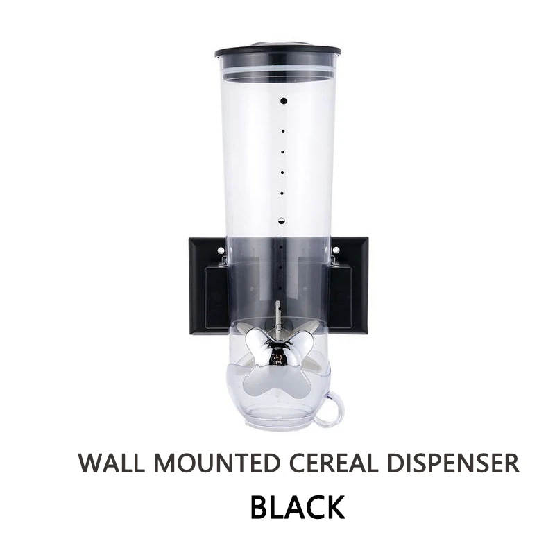Single cup black Банки для хранения продуктов, коробки для злаков, кухонные герметичные зерновые сухие домашние закуски, семена дыни, орехи, диспенсер для конфет, секретный тайник - Цвет: Single cup black