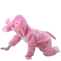 boy cosplay costume kids animal suit polyester material pink pig dalmatian elephant leopard white rabbit zebra cute childrens