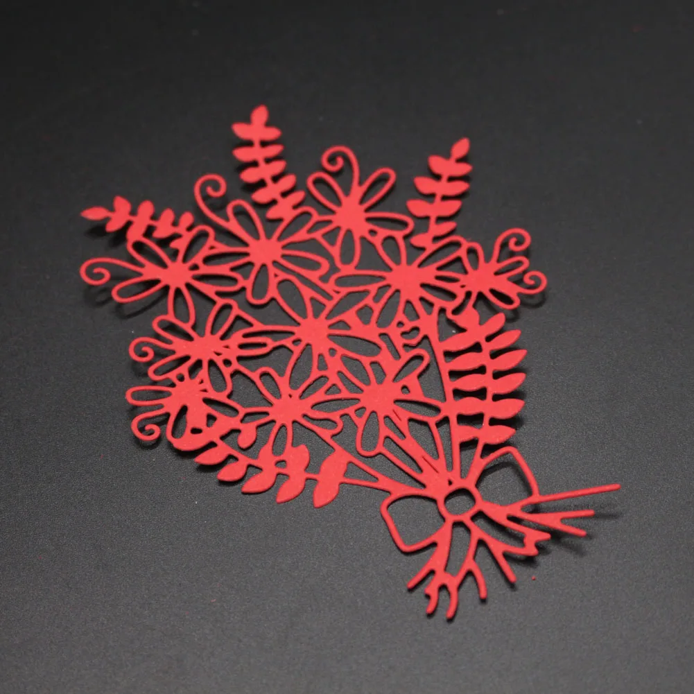 Букет металла резки штампы цветок высечки Лист Рамка Трафаретный Скрапбукинг