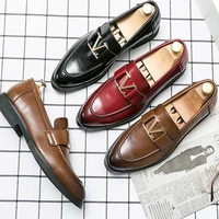 men pu leather fashion shoes low heel fringe shoes dress shoes brogue shoes spring ankle boots vintage classic male casual hc443