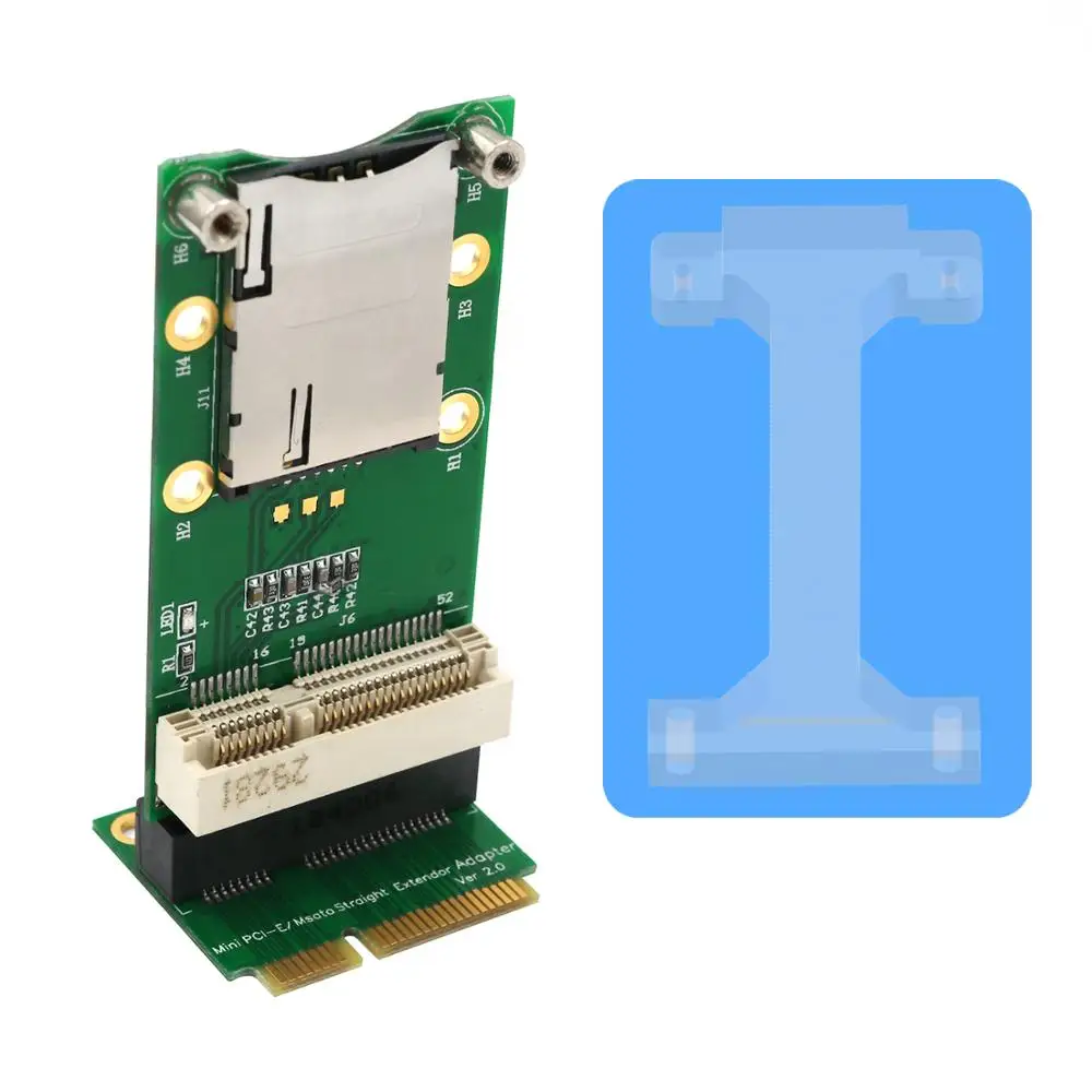 Мини адаптер PCI E с слотом для sim карты (вертикальная установка) 3G/4G WWAN LTE GPS