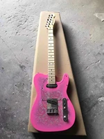 pink beautifully patterned electric guitar tele style player series guitar sweet sound