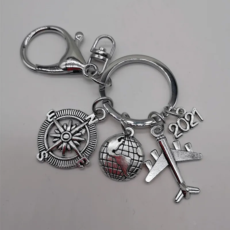 2020/2021 кисточка земли самолет подвеска с компасом брелок эмблемами путешествий