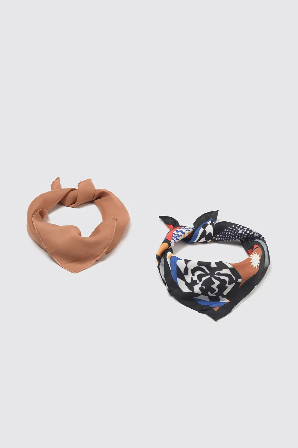 

Beige-Multi-Color Embossed 2'li Package Scarf TWOSS21FU0008