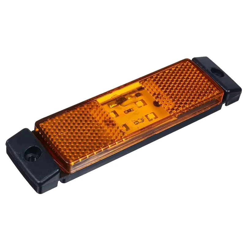 

10 Pcs 10V-24V 4 LED Amber Truck Side Marker Lights Rear Position Lamps for Trailer Trucks Van Accessories