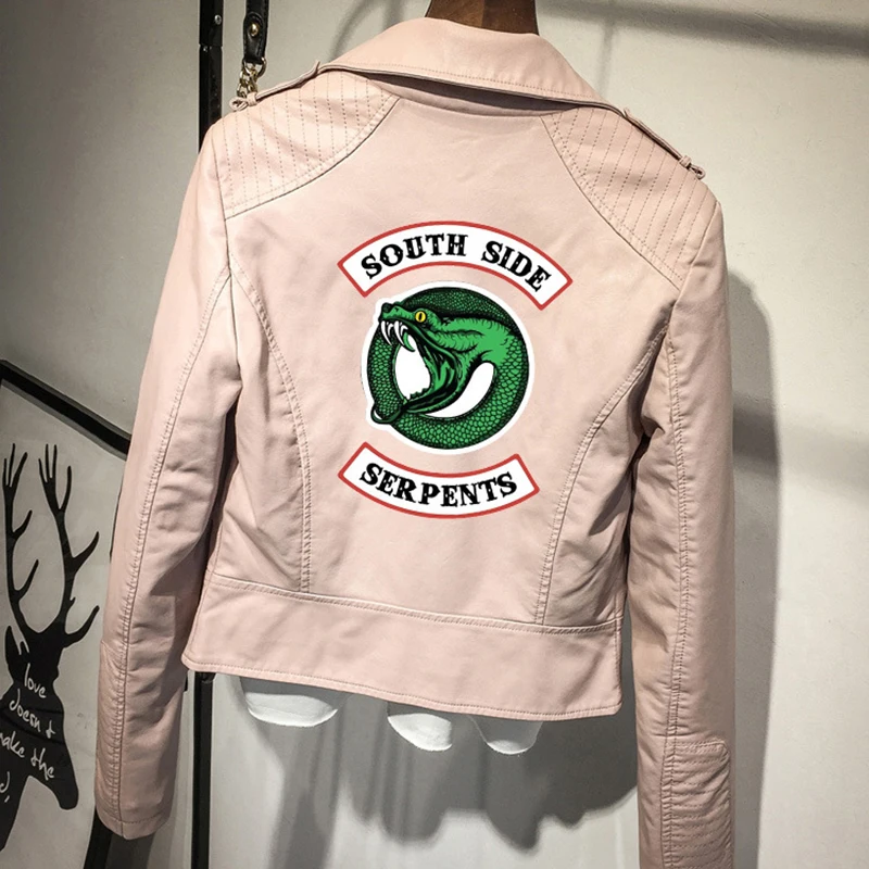 Women Leather Jacket Riverdale Southside Serpents Streetwear Brand Autumn Fashion | Женская одежда