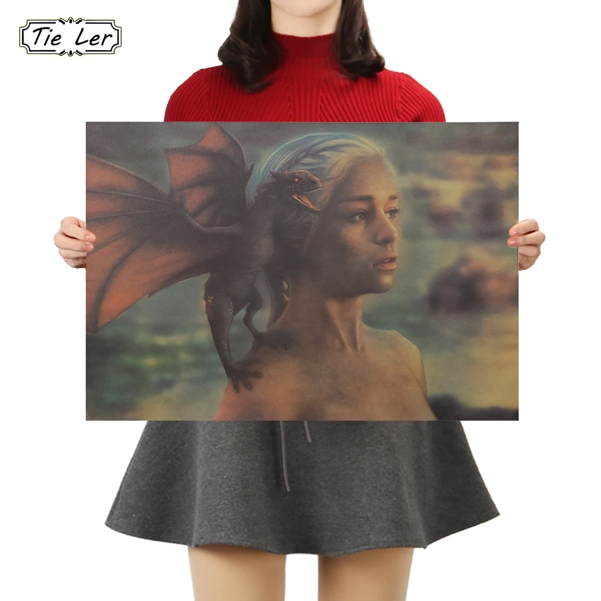 TIE LER классический винтажный постер из крафтовой бумаги настенный стикер для