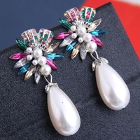 the new shiny pearl earrings resin wild party casual