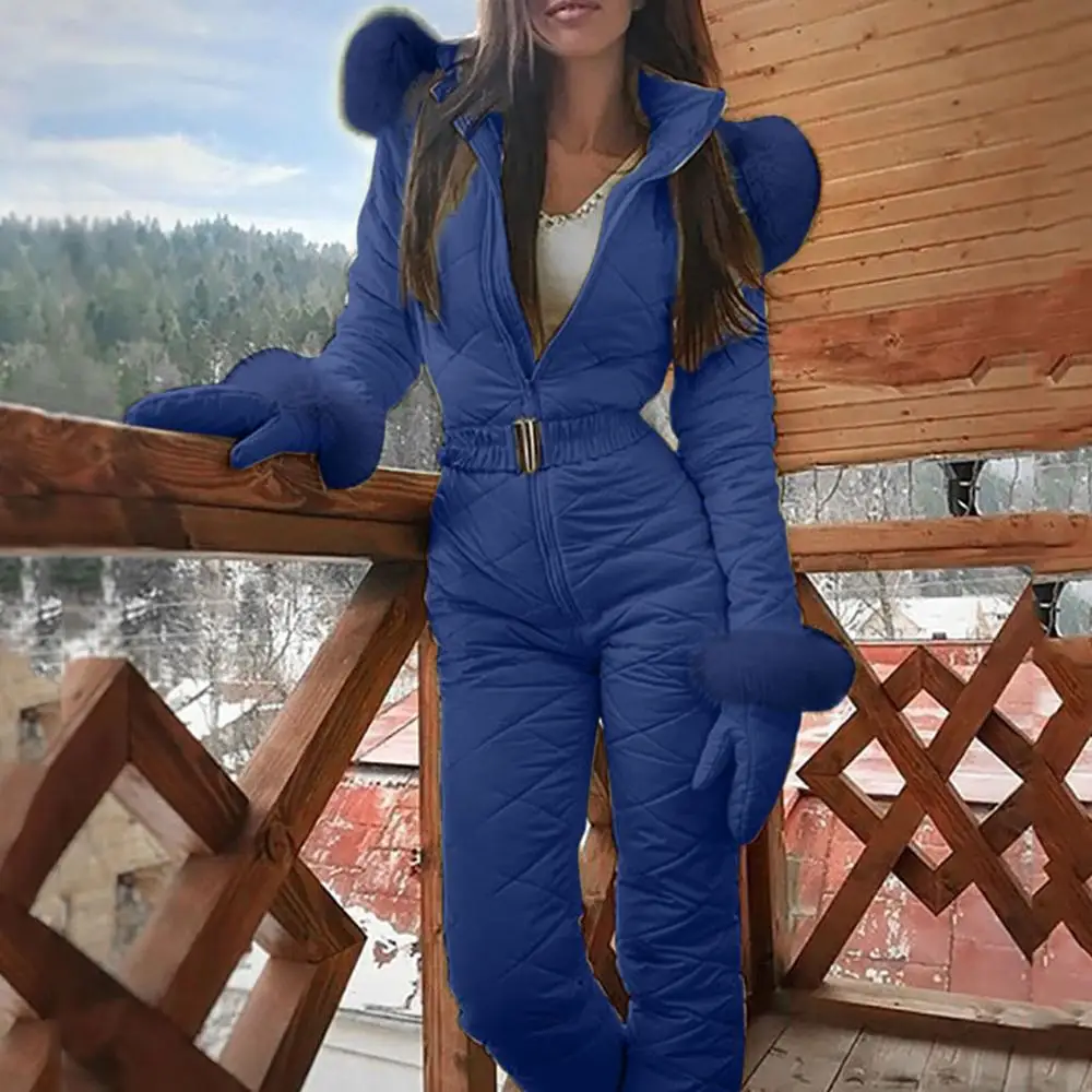 Неоновый новый зимний комбинезон с капюшоном элегантная парка хлопковой