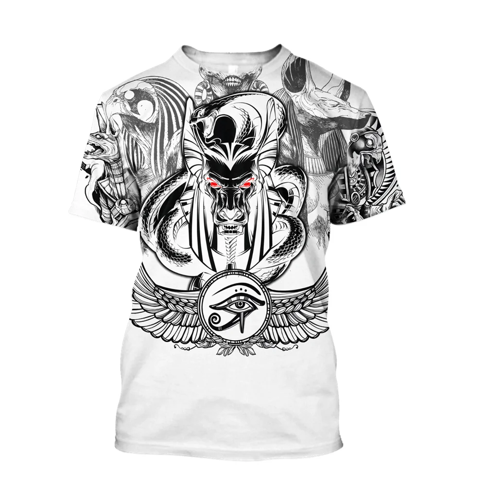 

CLOOCL Summer Men T-shirts Ancient Egypt Gods Goddesses Pharaoh 3D Print Short Sleeve Tee Shirt Women Streetwear Plus Size Tops