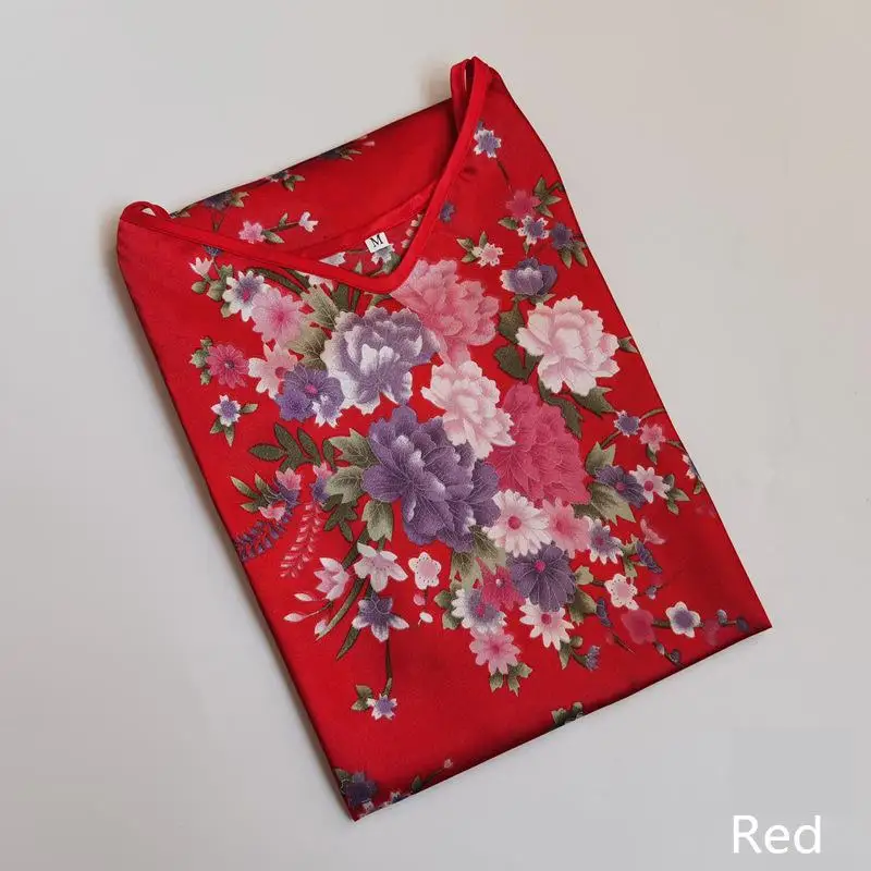 

Lady Nightwear Print Flower Chemise Sleepwear Women Sexy Mini Nightgown Summer New Intimate Lingerie Satin Loose Nightdress