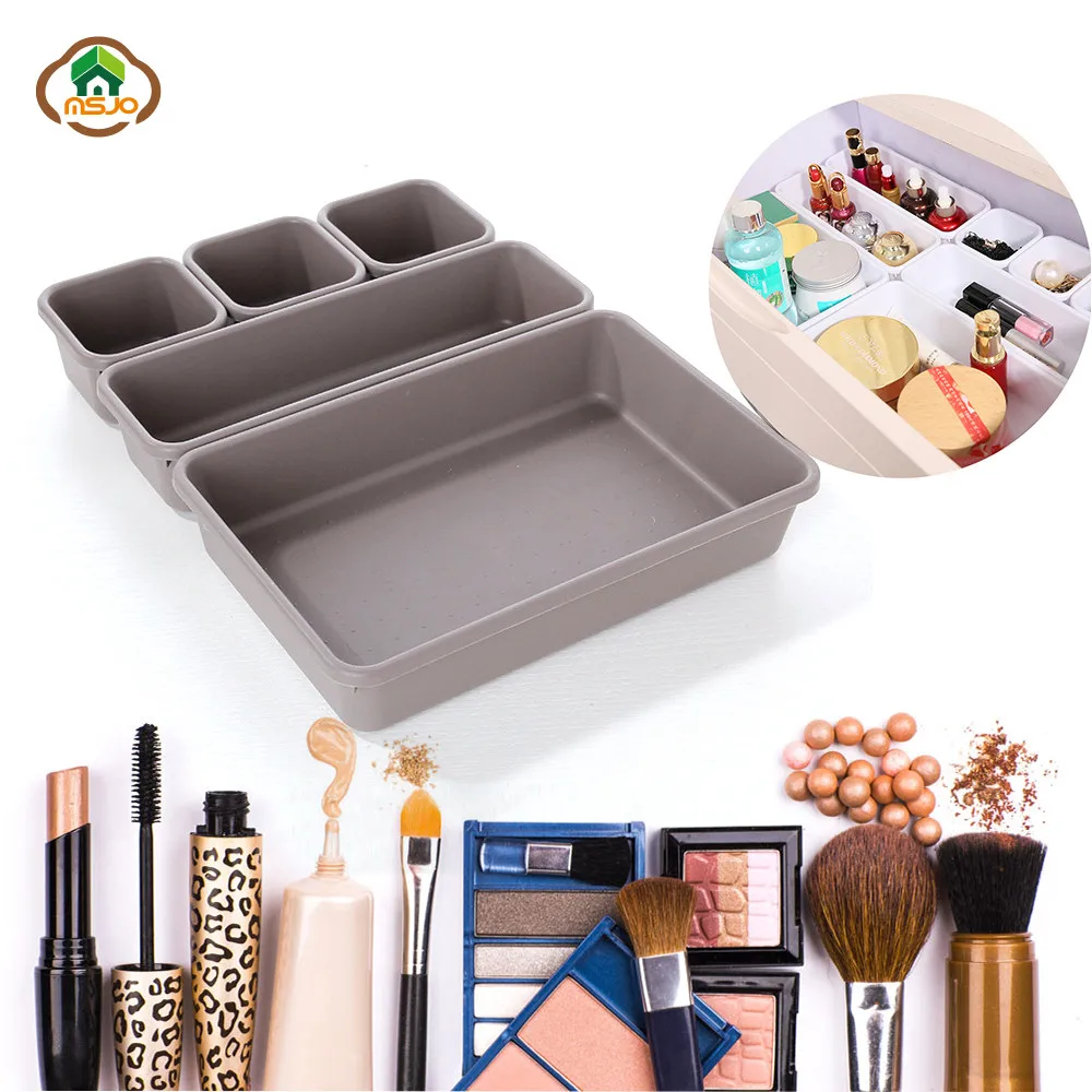 MSJO ящик для хранения косметики 8 в 1 пластиковая коробка ювелирных изделий