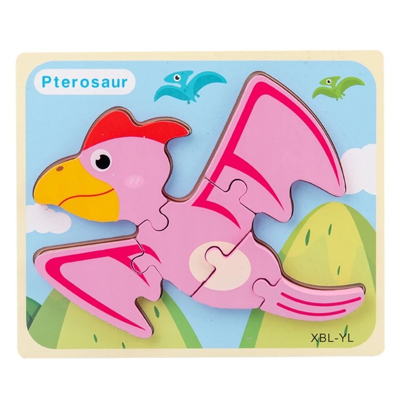 

3D Three-dimensional Dinosaur Puzzle Kids Early Education Baby Educational Toy 23GD