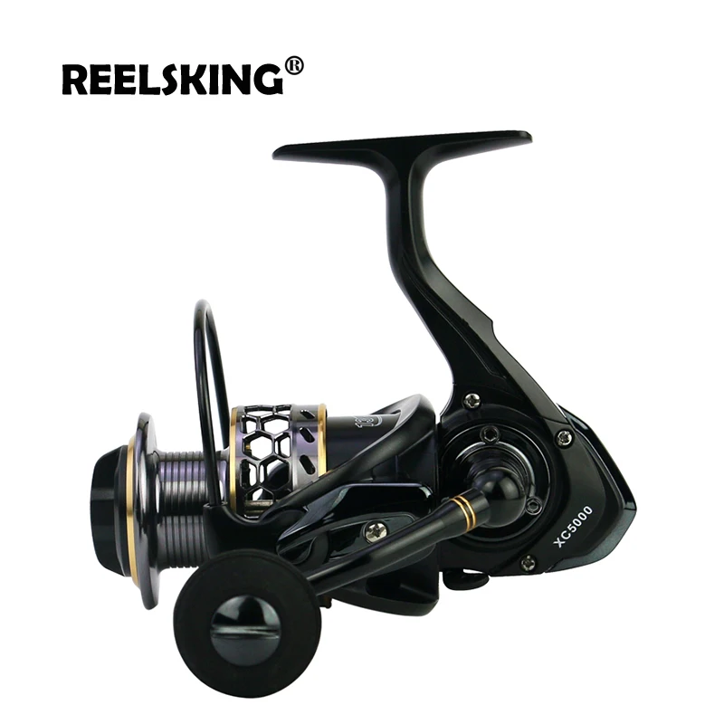 REELSKING Новинка 5,5: 1 спиннинговая катушка резные металла Катушка спиннинговая катушка для ловли рыбы в пресноводных водоемах