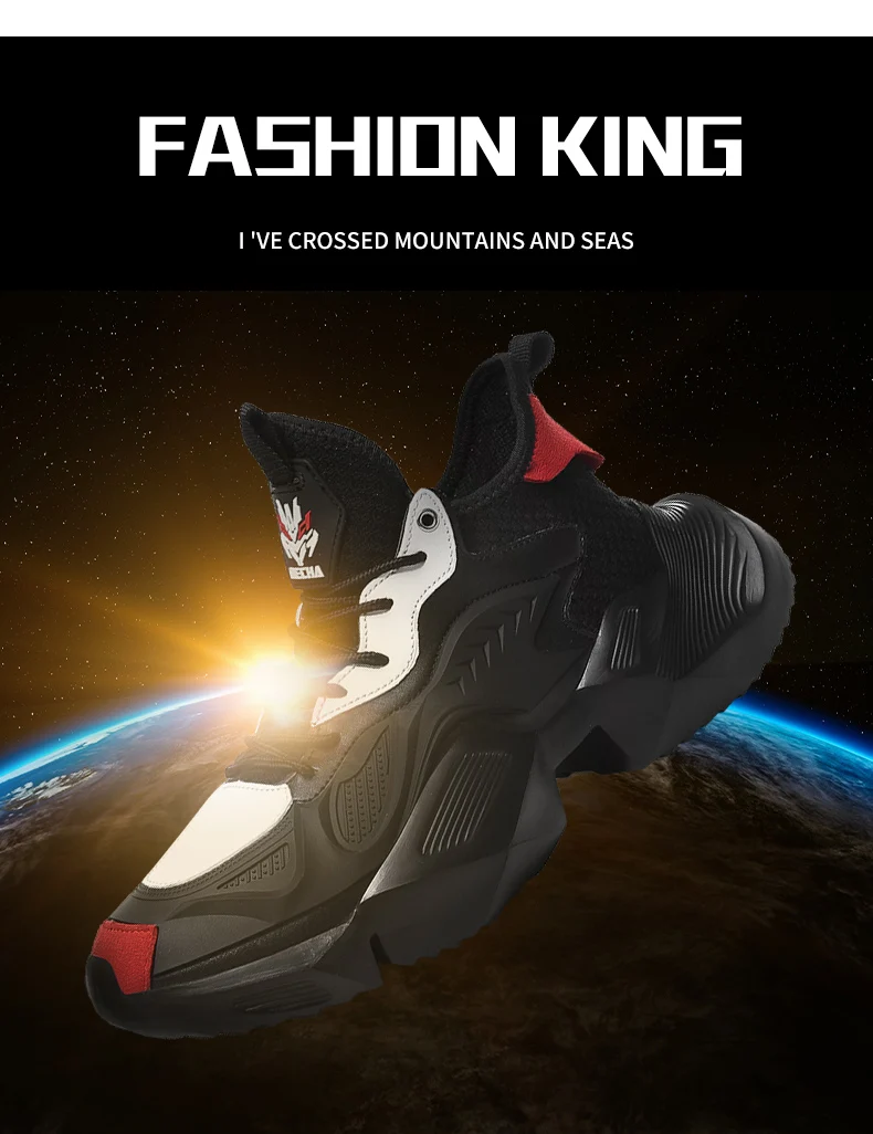 new autumn men's shoes Korean version of the tide shoes white sports shoes ins old shoes men