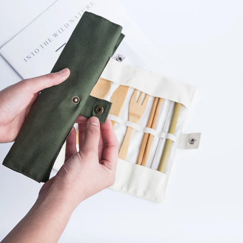 GOALONE 10 шт столовых Набор мешочек многоразовый для путешествий приборов набор