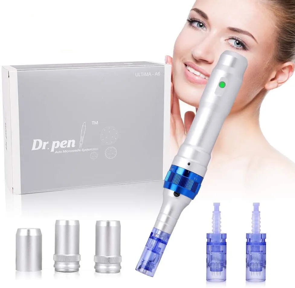 Bayonet Derma Pen Dr. Pen A6 Electric Microneedling Pen With 2pcs Cartridges Stamp Therapy Micro Rolling Dr Pen Skin Car Tool