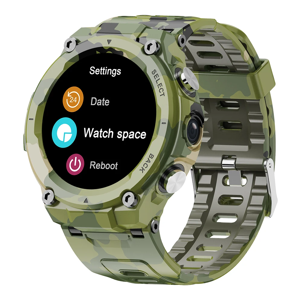 2021 smart sports watch 1 28 inch screen 4g phone call camera ip68 swimming pedometer outdoor running emergency sos smart watch free global shipping