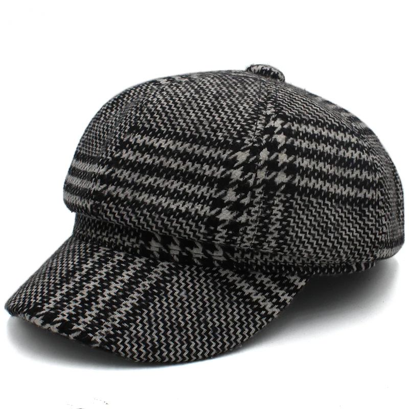 Кепки клетчатые в клетку для мужчин и женщин зимние размеры США 7 1/4