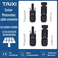 solar photovoltaic pv cable connector 30456080a 10001500v ip67 panel connecotors for solar system wiring