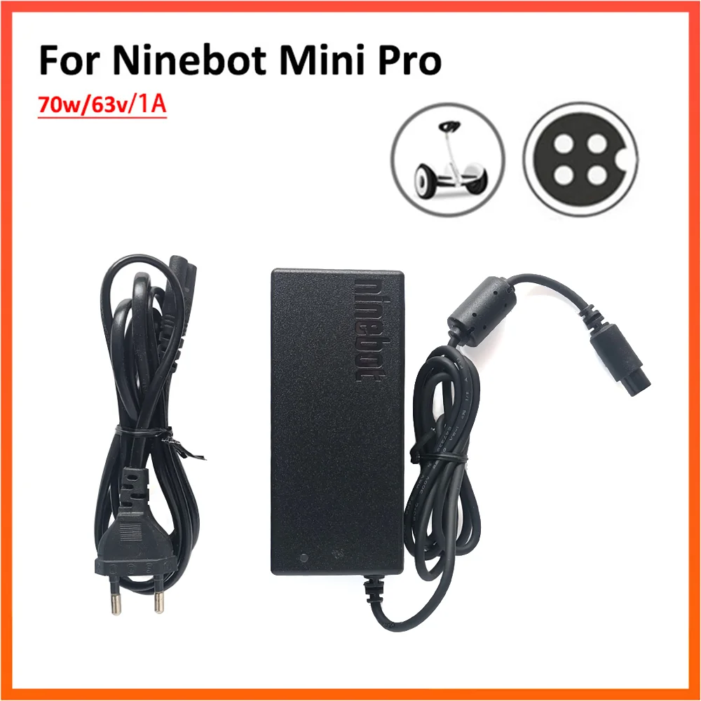 Оригинальный мини Pro зарядное устройство выход 63v 70w 1A для Ninebot скейтборд скутер