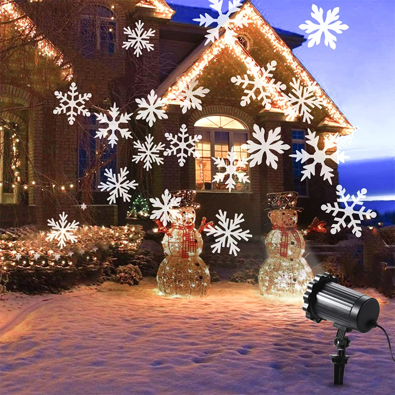 Snowfall Light Снежинка лазерный проектор лампы IP65 движущийся снег сад светодиодные сценические огни Рождество Снежинка лазерный свет для рождественские вечерние уличные - Испускаемый цвет: Snowfall Light