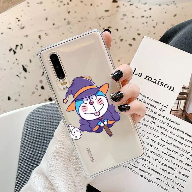 

Doraemon funny cute robot cat Phone Case Transparent for Samsung A71 S9 10 20 HUAWEI p30 40 honor 10i 8x xiaomi note 8 Pro 10t11