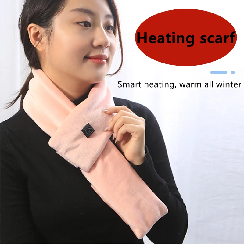 

USB Charging Heating Scarf Graphene Heating Wool Scarf Warm Palace Hot Compress Belt Men and Women Neck Protection