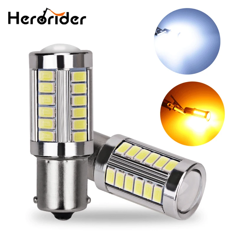 1 пара стробоскоп P21W BA15S 1156 вспышка 33 SMD led 5630 автомобильные лампы стоп сигнала огни