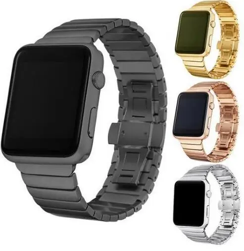 Браслет из нержавеющей стали для iwatch series 5 4 3 2 1 ремешок apple watch 40 мм 44 42 38 высокого