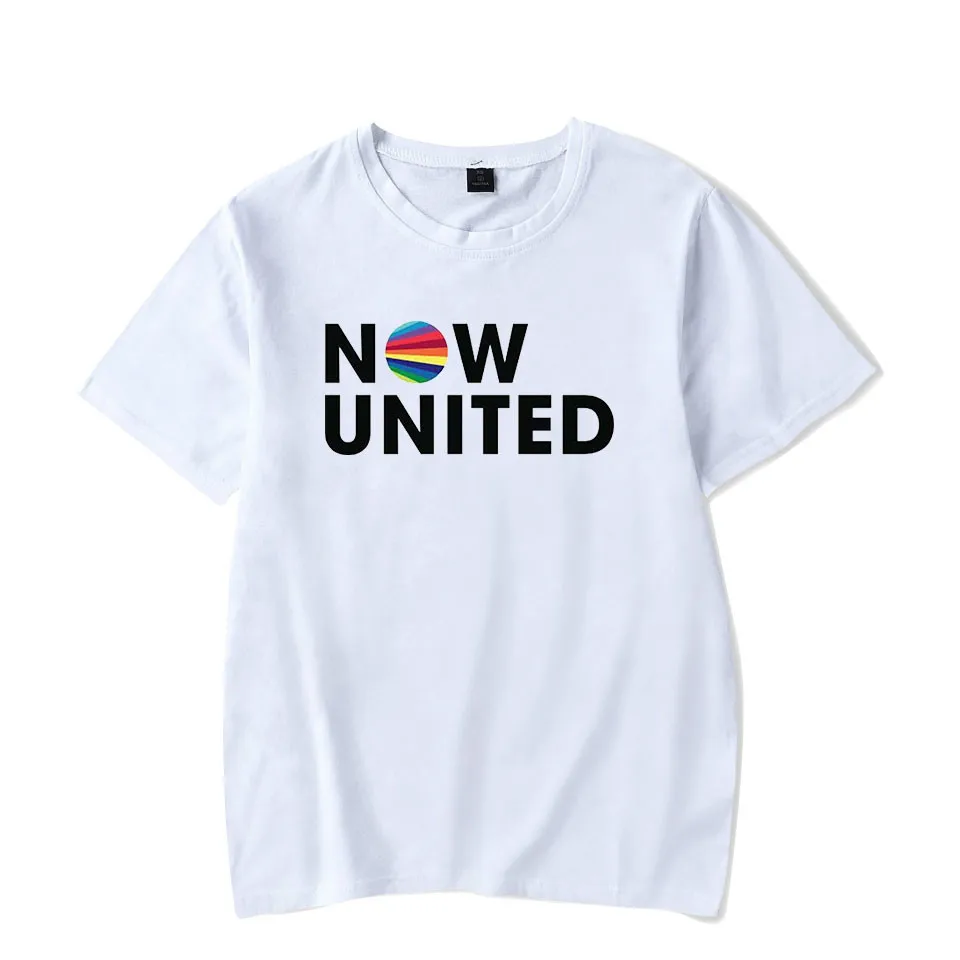 

Футболка с надписью «Now United - Better альбом», летняя мужская и женская футболка, хлопковые качественные Забавные топы, футболка черного и белого...
