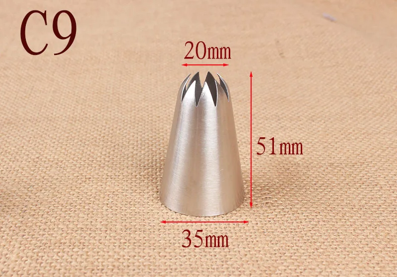 Новый крем для печенья C9 #9 украшающий рот нержавеющая сталь 304 инструменты