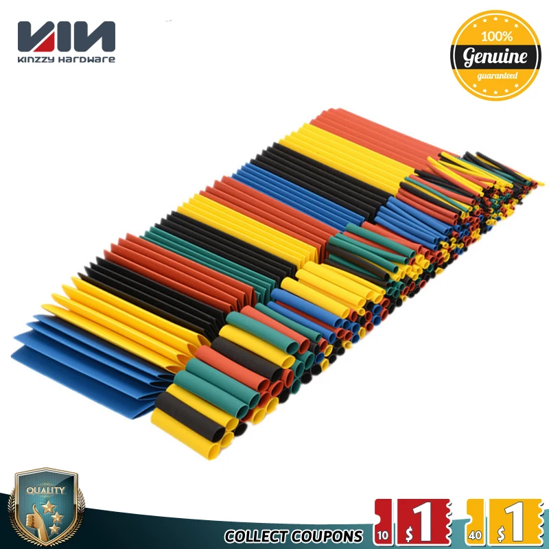 

328pcs Heat Shrink Tube Set Polyolefin Shrinking Assorted Electrical Wire Cable Sleeve Protector Insulated Sleeving Tubing Pipe