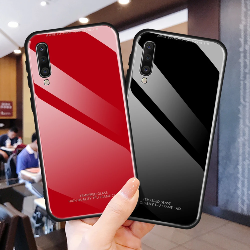 Чехол из закаленного стекла для Samsung Galaxy S10 S10e A10 A30 A40 A50 A60 A70 2019 A9 A7 2018 S8 S9 Plus белый и