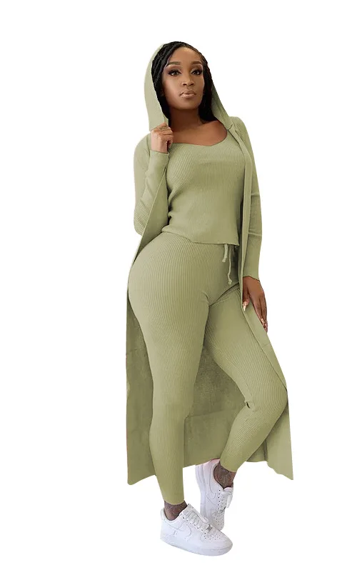 TS1089 оптовая продажа товаров повседневная одежда однотонный Комплект из 3-х